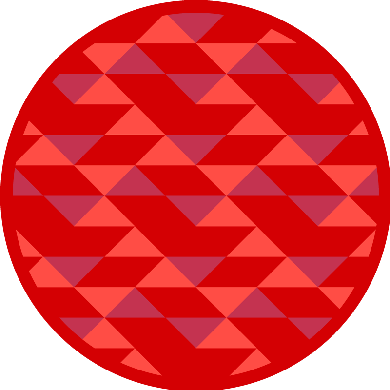 Tapis vinyles géométriques motif triangle rouge - TenStickers
