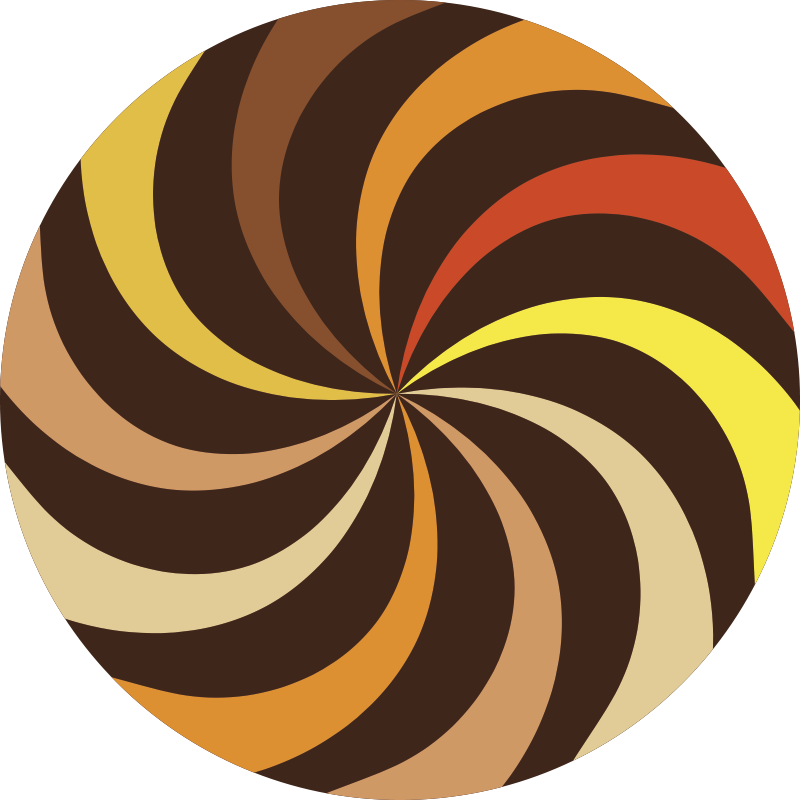 Tapis vinyle rayures explosion de couleurs en spirale - TenStickers