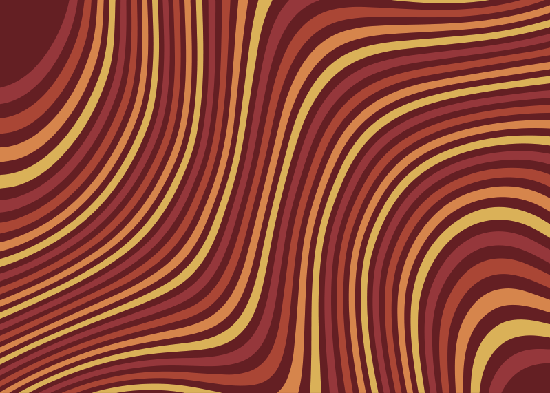 Tapis vinyle rétro en vagues colorées - TenStickers