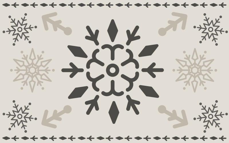 Tapis vinyle noël motif géométrique de flocon de neige - TenStickers