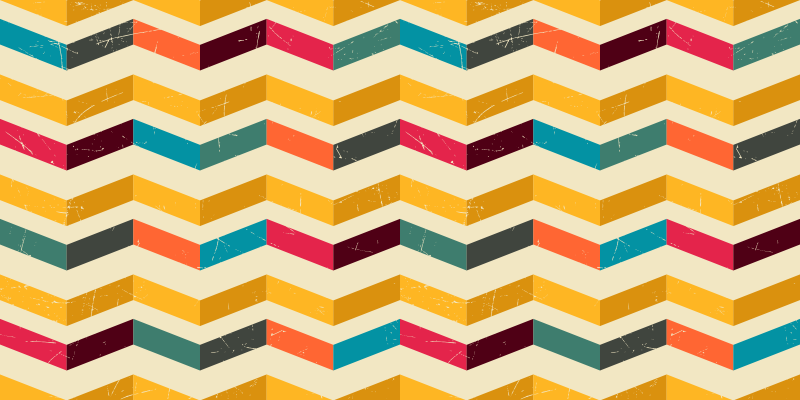 Tapis vinyles géométriques éclat de couleurs à chevrons - TenStickers