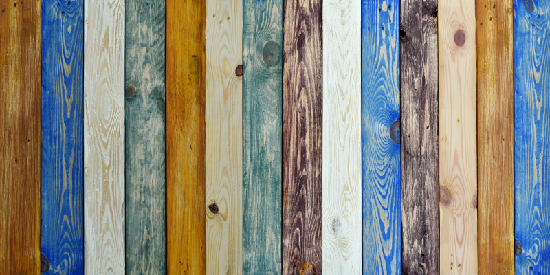 Tapis vinyle imitation parquet planches colorées - TenStickers