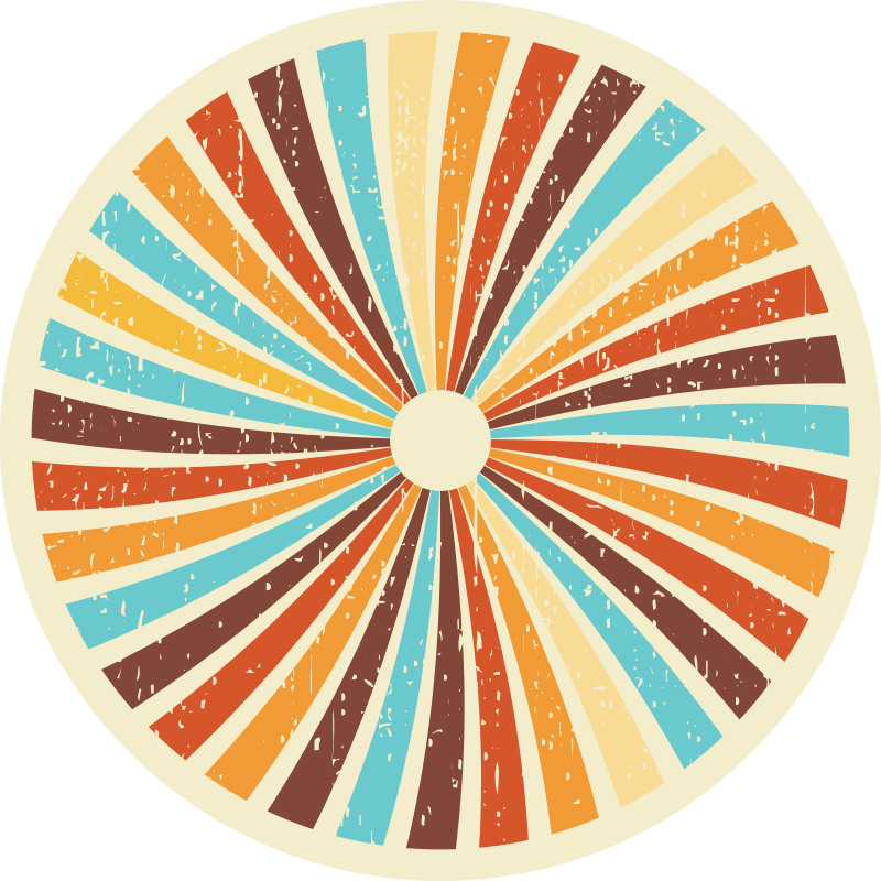 Tapis vinyle rétro motif vintage éclatant - TenStickers