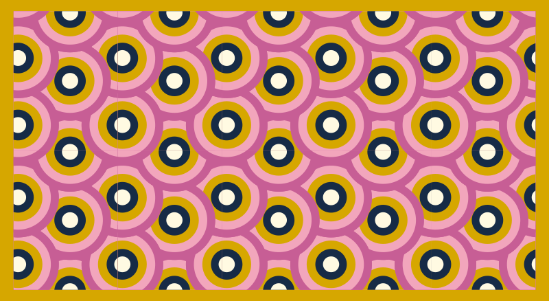 Tapis vinyles géométriques fusion de couleurs circulaire - TenStickers