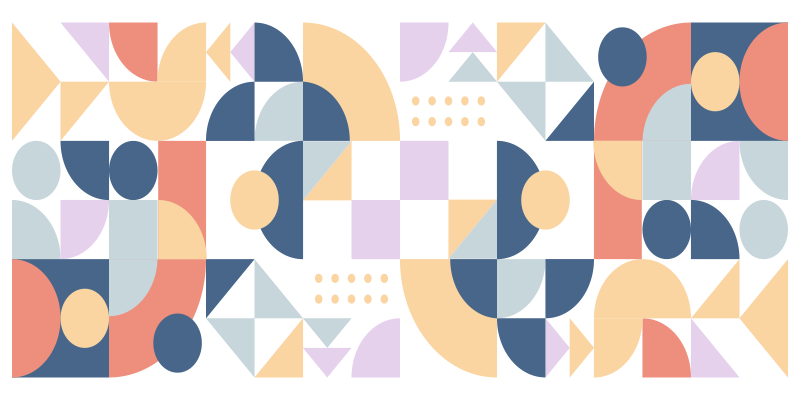 Tapis vinyles géométriques jeu de formes abstraites - TenStickers