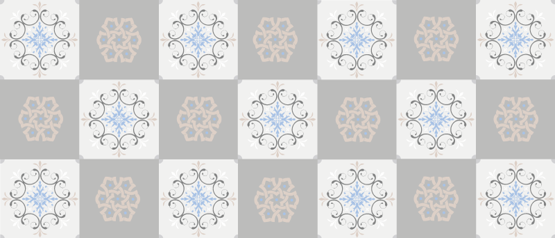 Tapis vinyle carreaux de ciment motifs texturés élégants - TenStickers