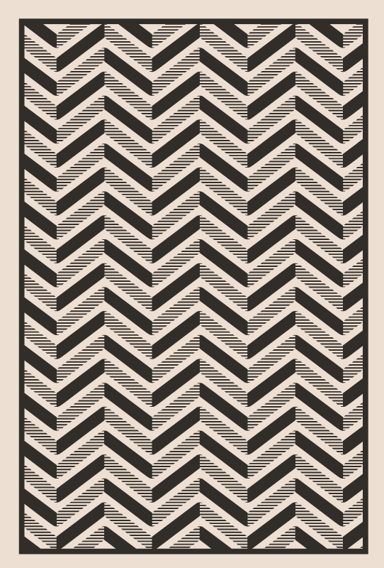 Tapis vinyles géométriques motif à chevrons classique - TenStickers