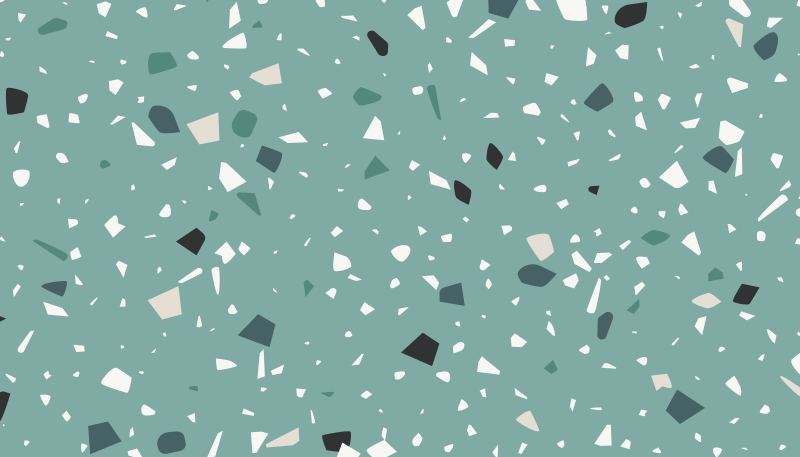 Tapis vinyle pierre style terrazzo vert - TenStickers