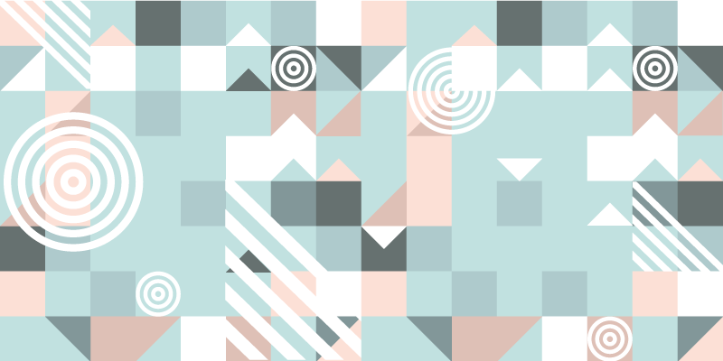 Tapis vinyles géométriques motif abstrait - TenStickers