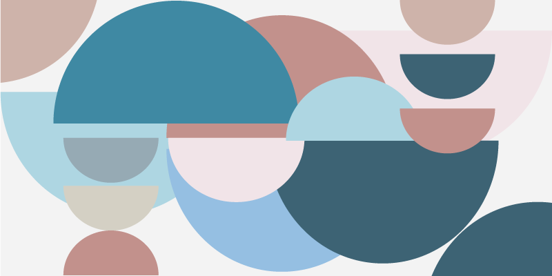 Tapis vinyles géométriques variation de formes circulaires - TenStickers