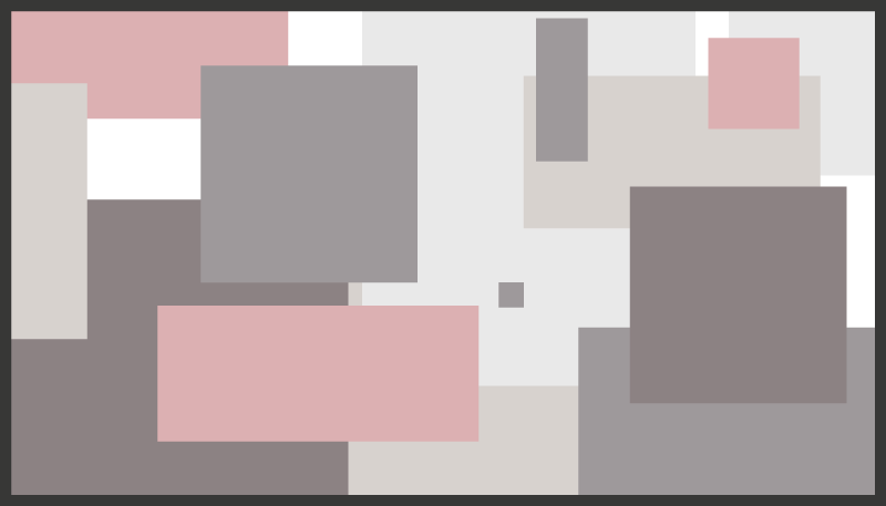 Tapis vinyle salon composition carrée abstraite - TenStickers