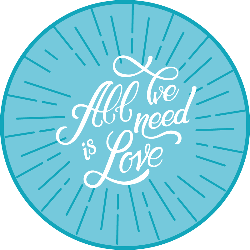 Tapis vinyle citation tout ce dont on a besoin c'est l'amour - TenStickers
