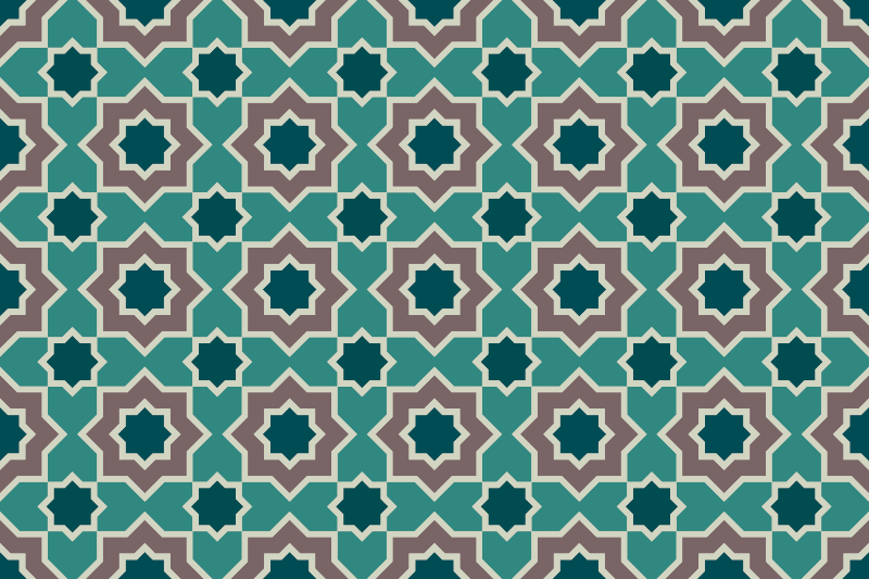 Tapis mosaique vinyle motif étoile décoratif - TenStickers