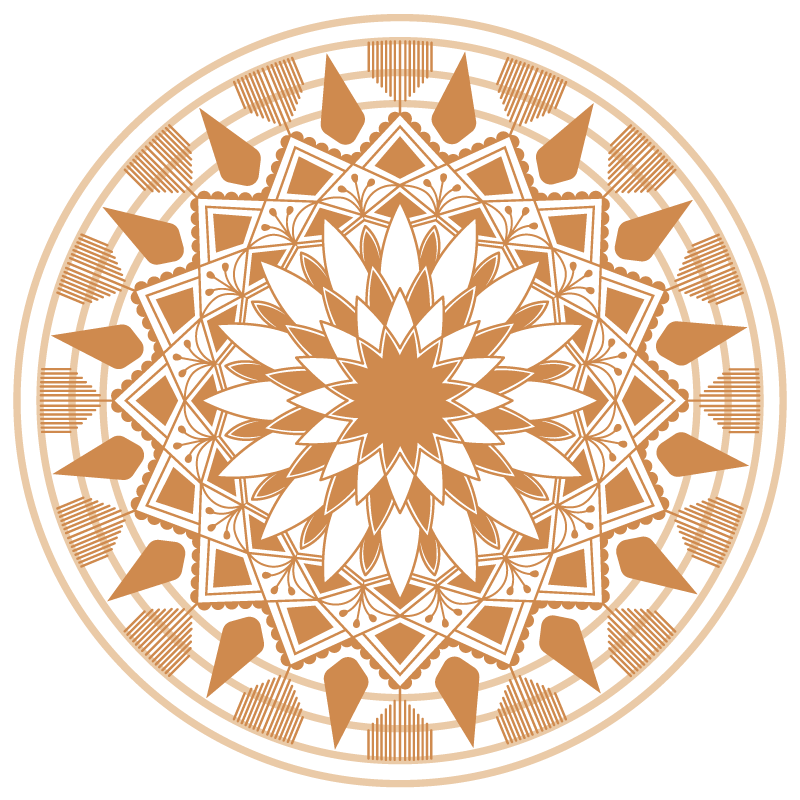 Tapis vinyle mandala arrangement géométrique complexe - TenStickers