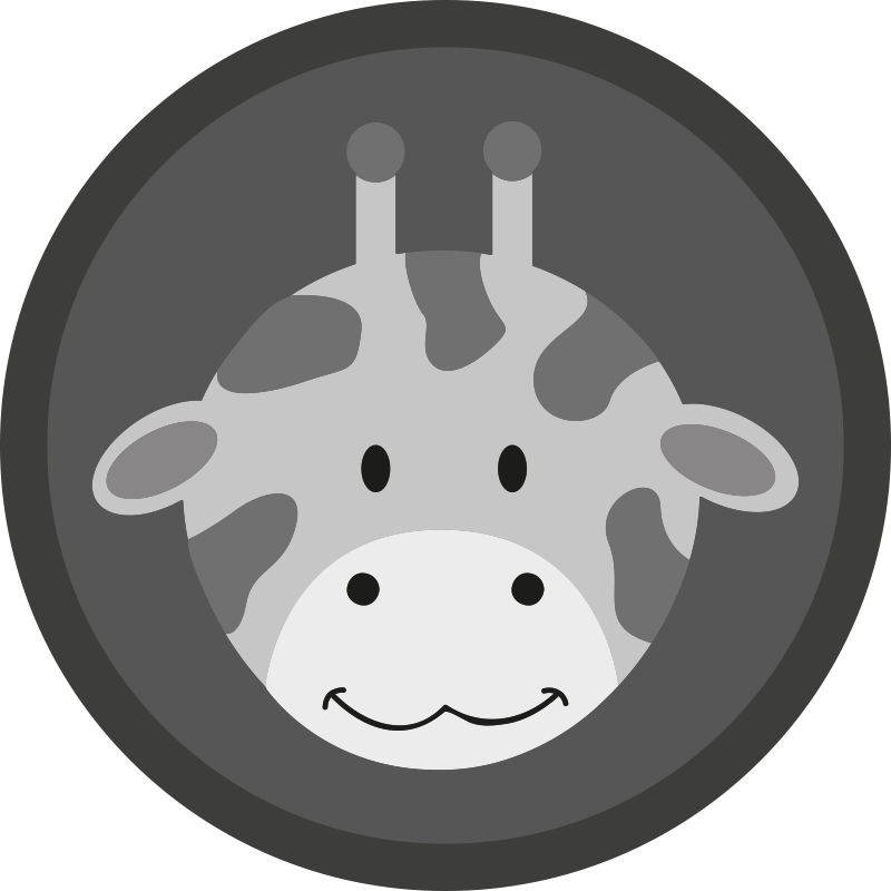 Tapis vinyle chambre bébé girafe grise - TenStickers