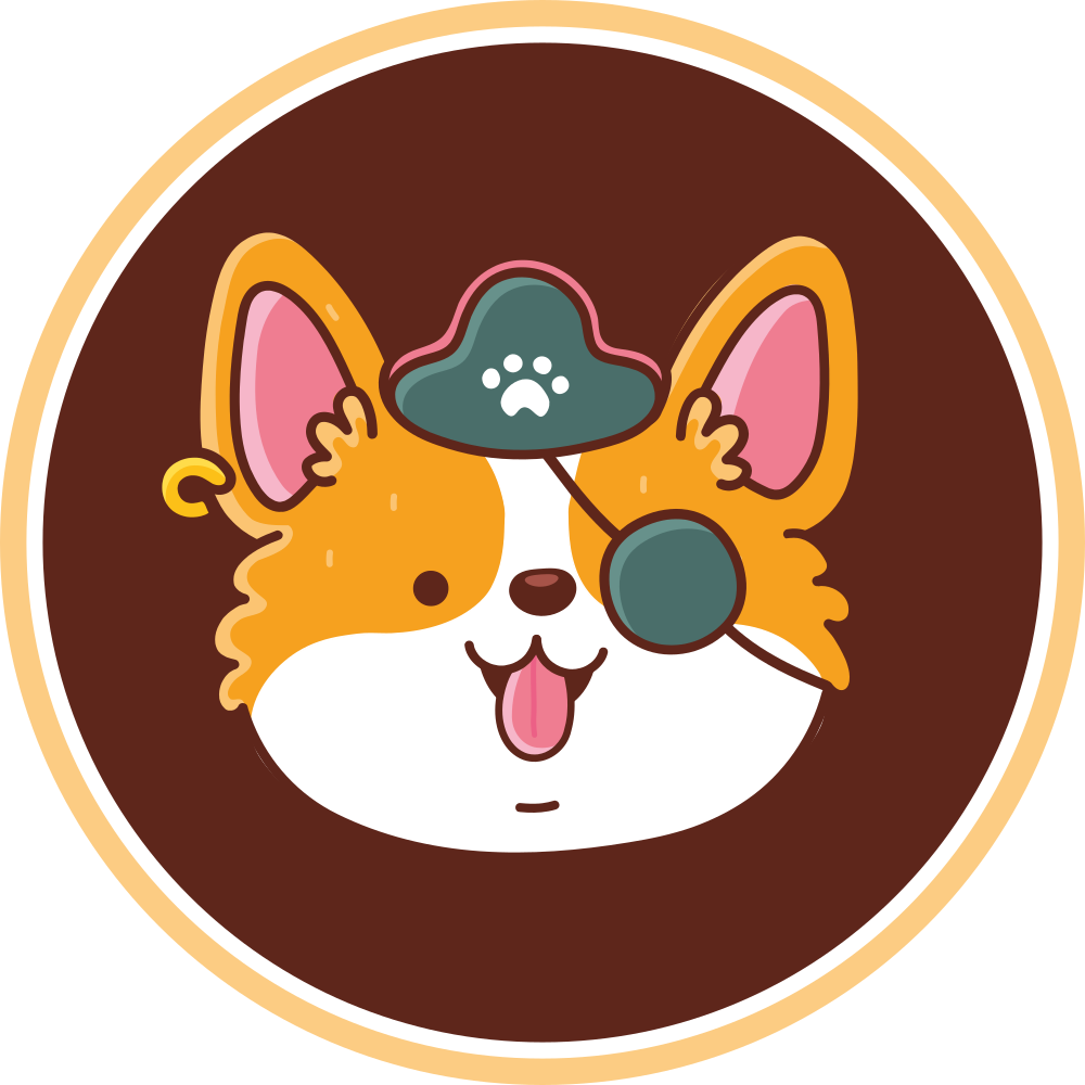 Tapis vinyle design moderne emblème du capitaine corgi - TenStickers