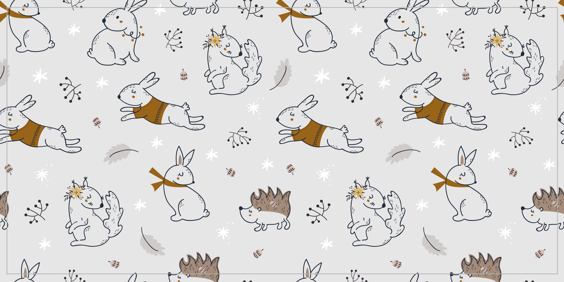 Tapis vinyle pour enfants amis de la forêt nordique - TenStickers