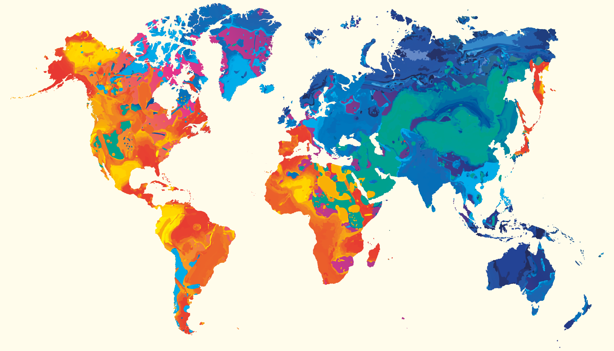 Tapis vinyle carte du monde atlas mondial Éclatant - TenStickers