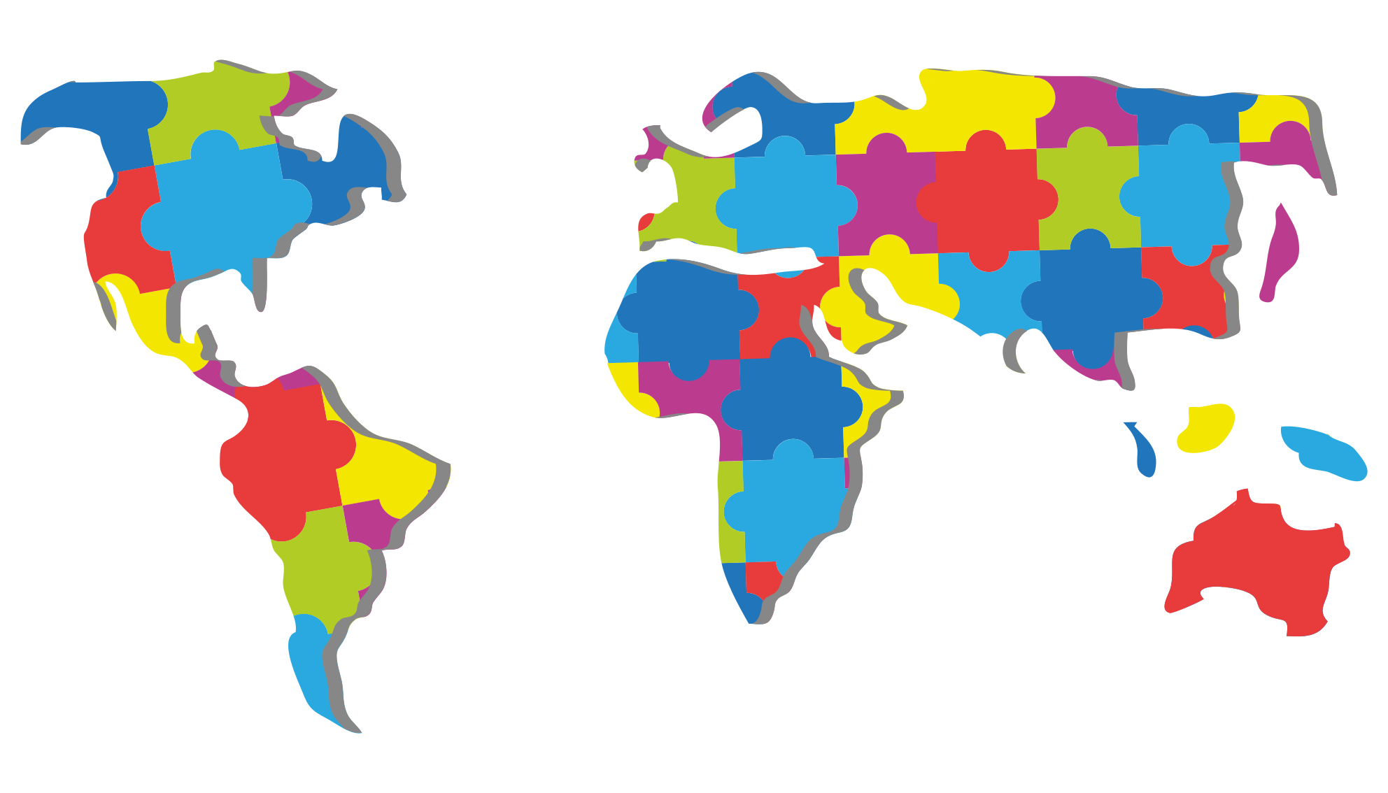 Tapis vinyle carte du monde design mondial coloré - TenStickers