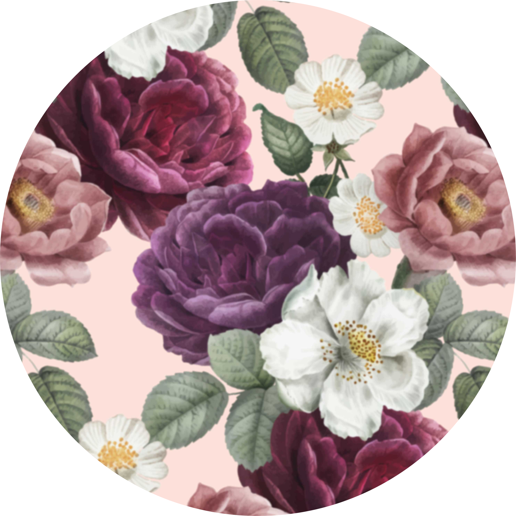 Tapis vinyle fleurs et plantes arrangement élégant - TenStickers
