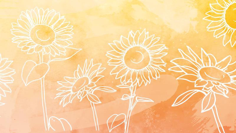 Tapis vinyle fleurs et plantes motif de fleur de tournesol - TenStickers