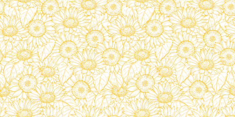 Tapis vinyle fleurs et plantes motif tournesol - TenStickers
