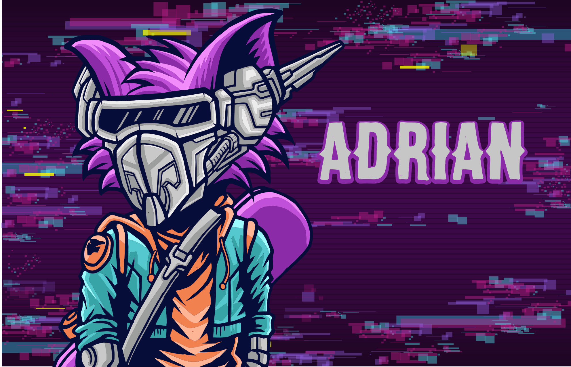 Tapis vinyle ado personnage futuriste personnalisé - TenStickers