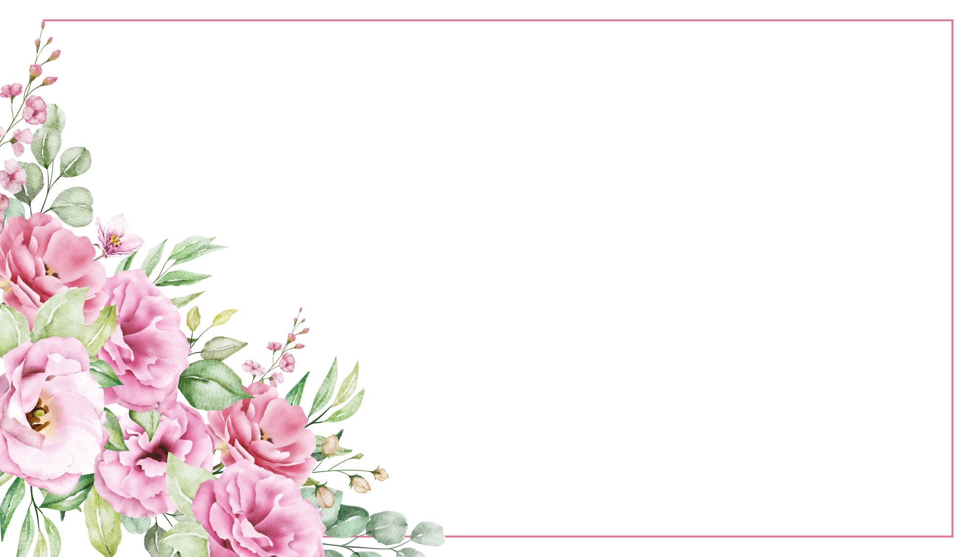 Tapis vinyle fleurs et plantes arrangement rose élégant - TenStickers