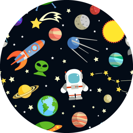 Tapis vinyle étoile conception de découverte cosmique - TenStickers