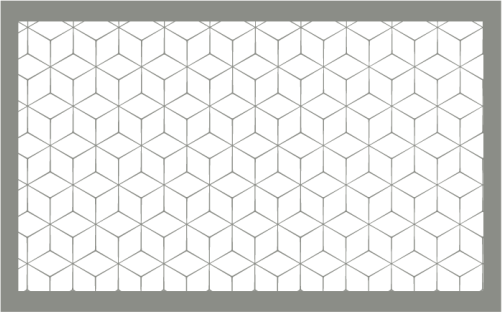 Tapis vinyles géométriques agencement hexagonal - TenStickers