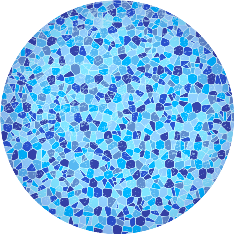 Tapis vinyle marbre texture mosaïque bleue - TenStickers