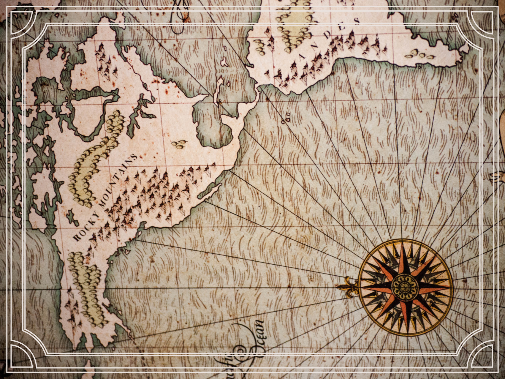 Tapis vinyle carte du monde carte marine ancienne - TenStickers