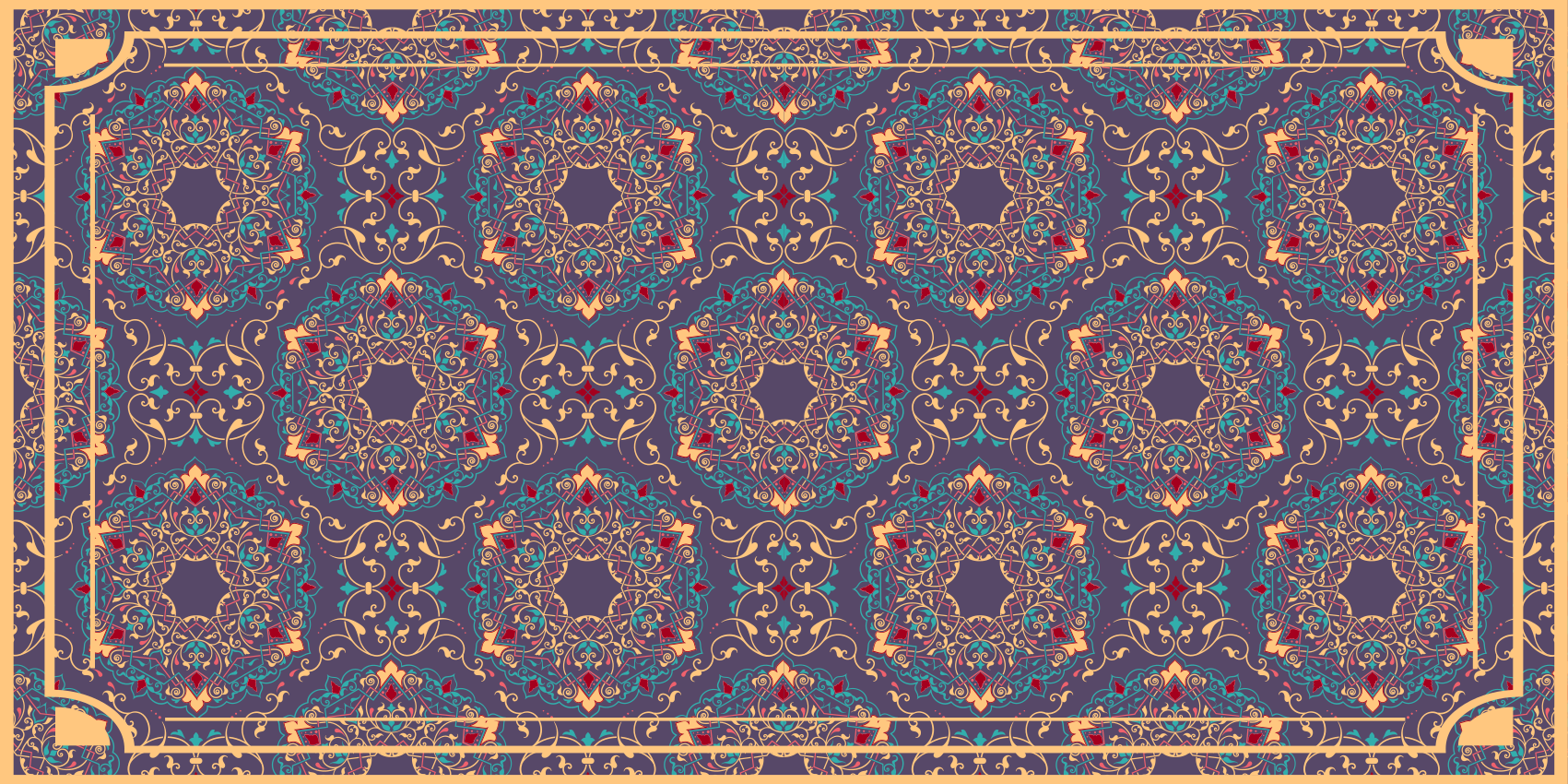 Tapis vinyle mandala motifs mandala complexes - TenStickers