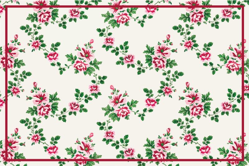 Tapis vinyle fleurs et plantes à motifs floraux - TenStickers