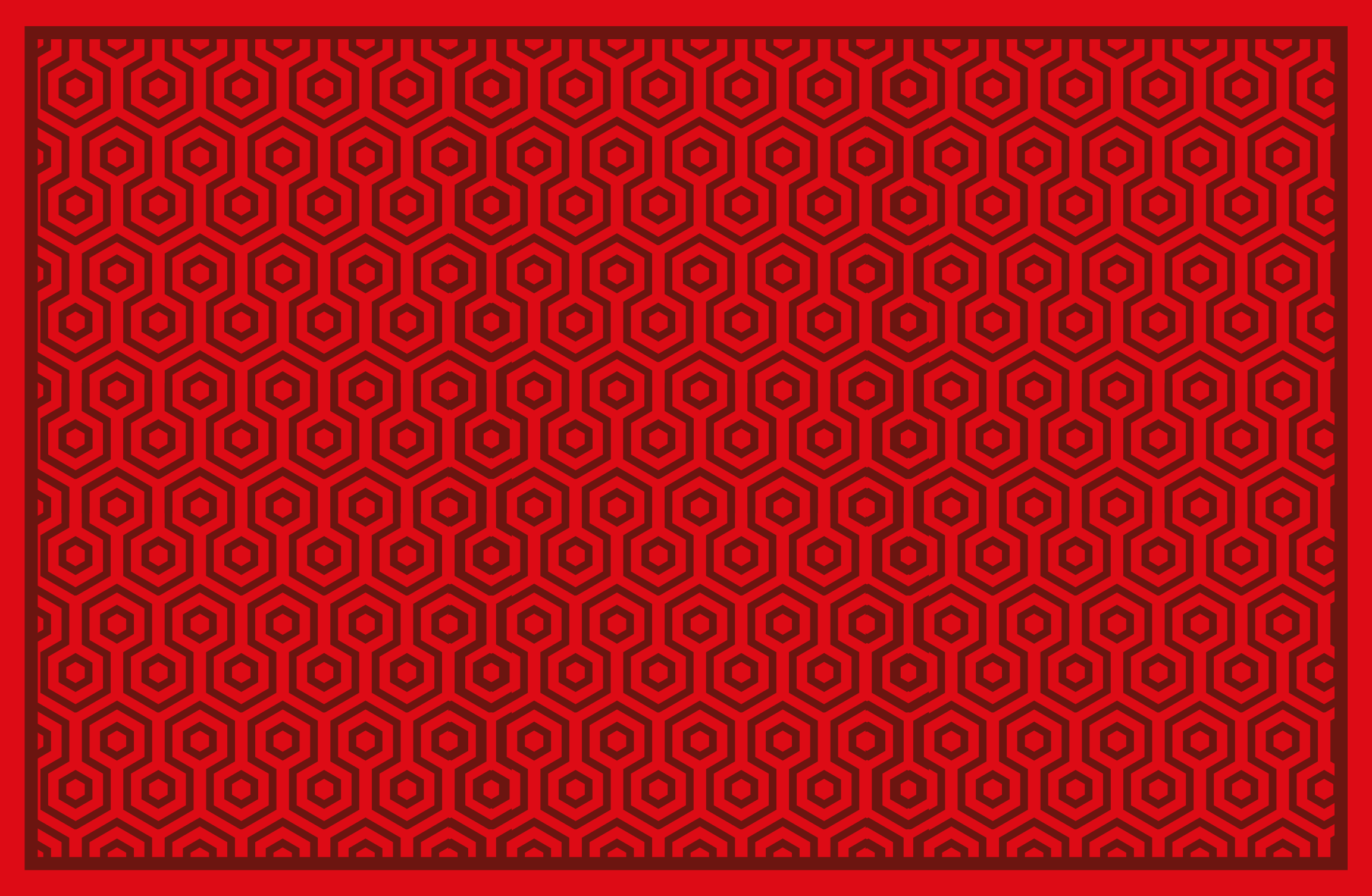Tapis vinyles géométriques disposition hexagonale rouge - TenStickers