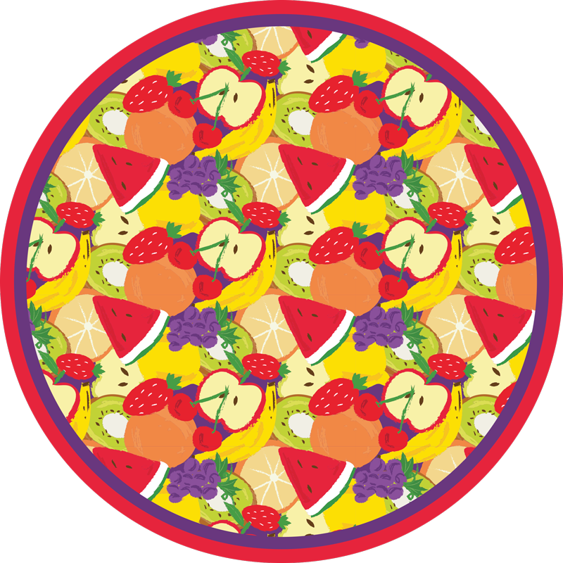 Tapis vinyle cuisine motif de mélange de fruits - TenStickers