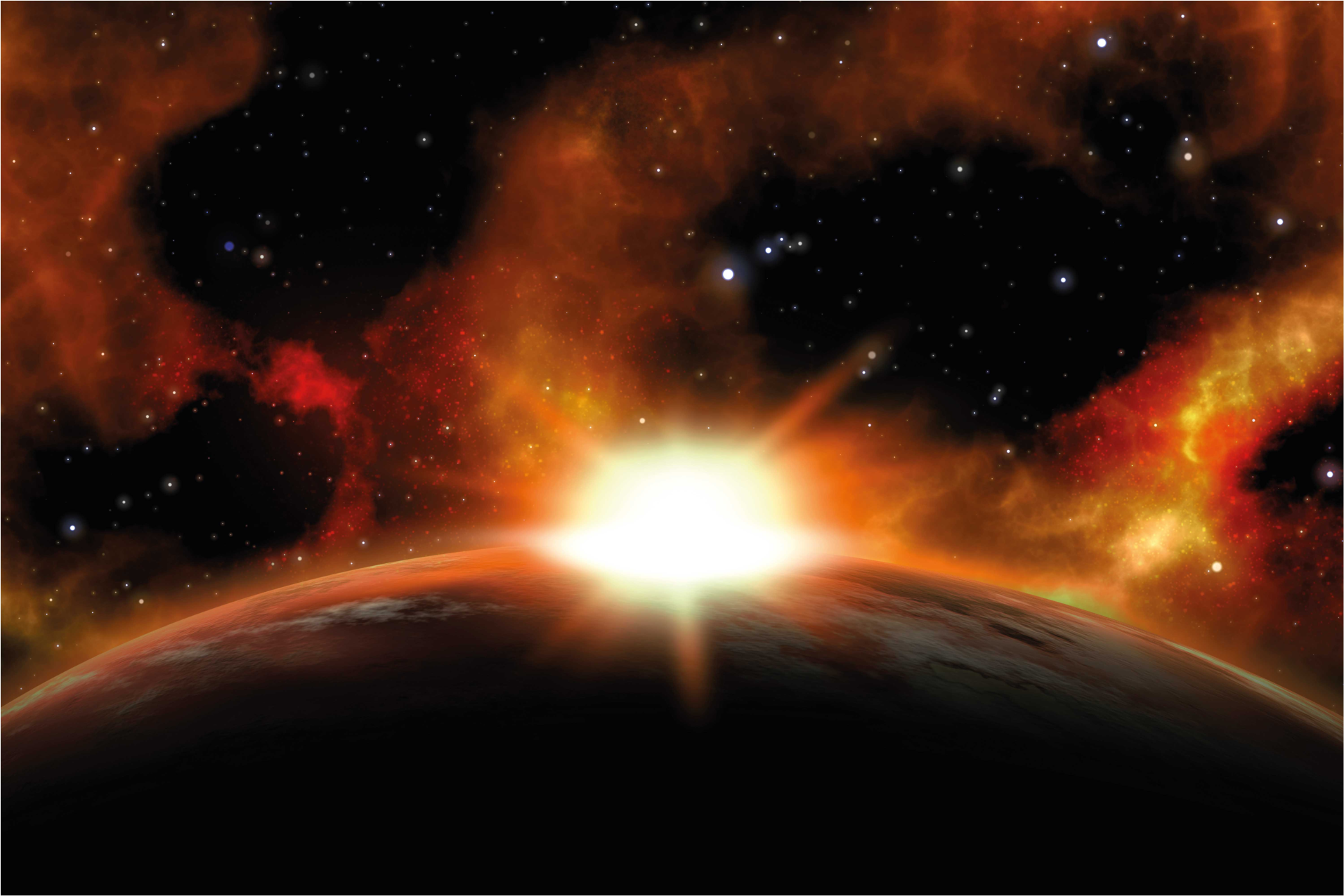 Tapis vinyle étoile lueur céleste du lever du soleil - TenStickers