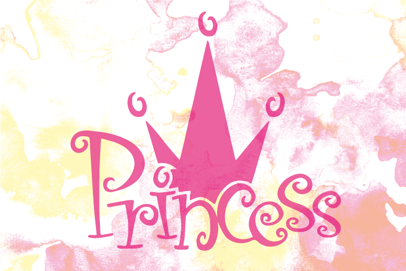 Tapis vinyle chambre bébé thème de la couronne de princesse - TenStickers