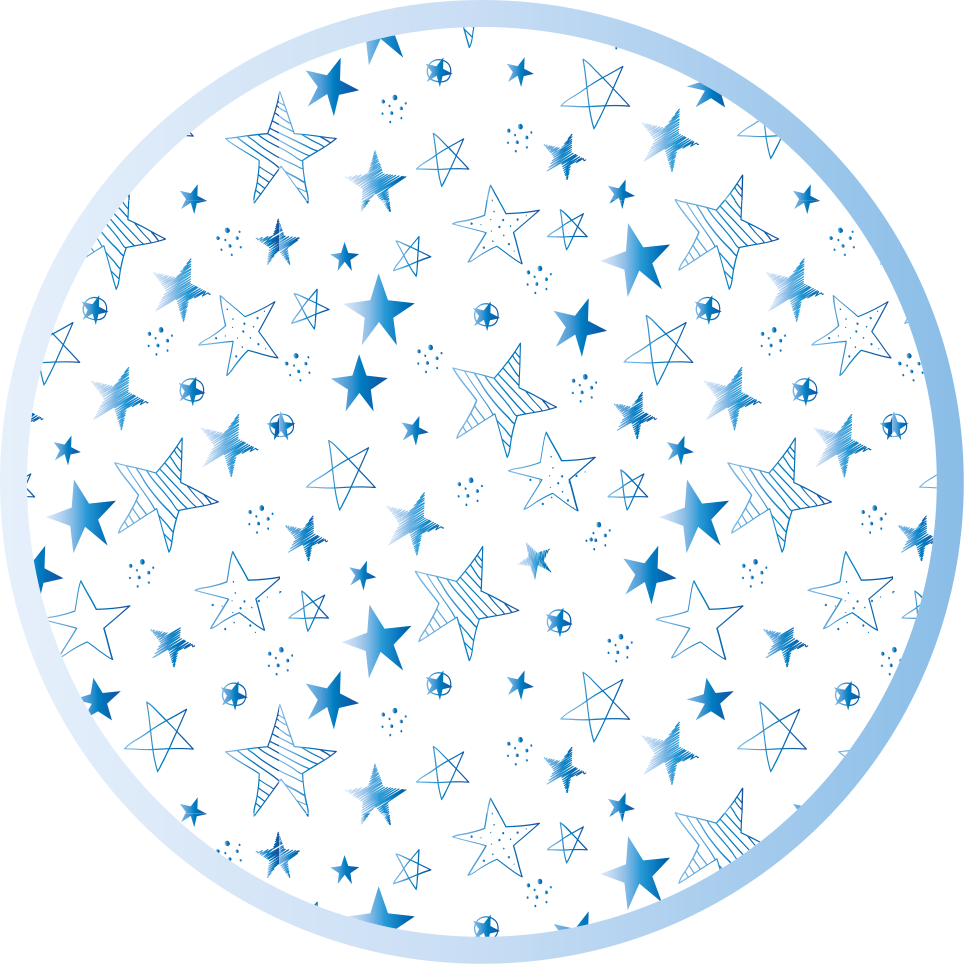 Tapis vinyle chambre bébé motif bleu étoilé - TenStickers