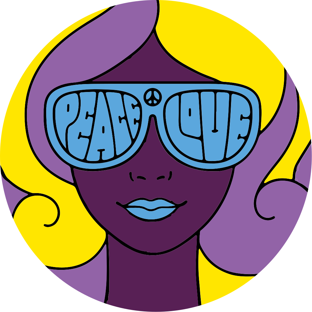 Tapis vinyle ado icône de paix et d'amour - TenStickers