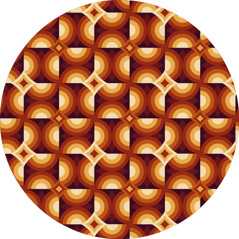 Tapis vinyles géométriques motif de cercle vibrant - TenStickers