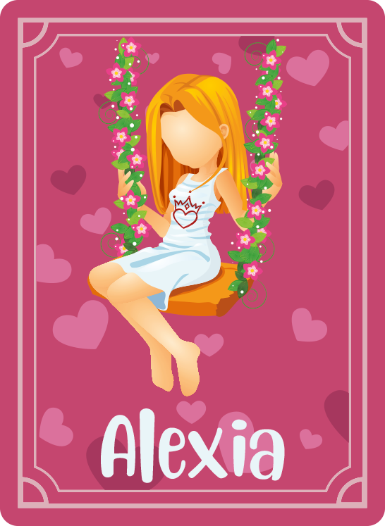 Tapis vinyle ado balançoire en herbe avec nom - TenStickers