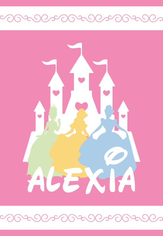 Tapis vinyle personnalisé château de conte de fées - TenStickers