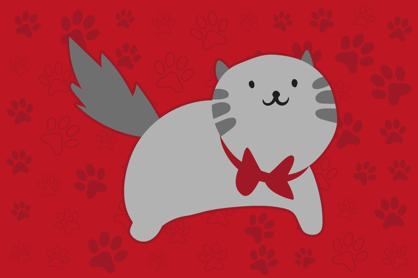 Tapis vinyle animal illustration de chat joyeux - TenStickers