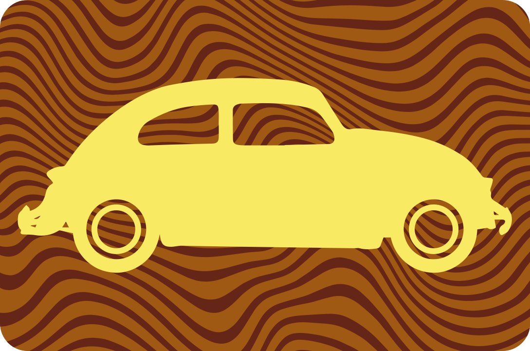 Tapis vinyle autouroute silhouette de voiture ancienne - TenStickers