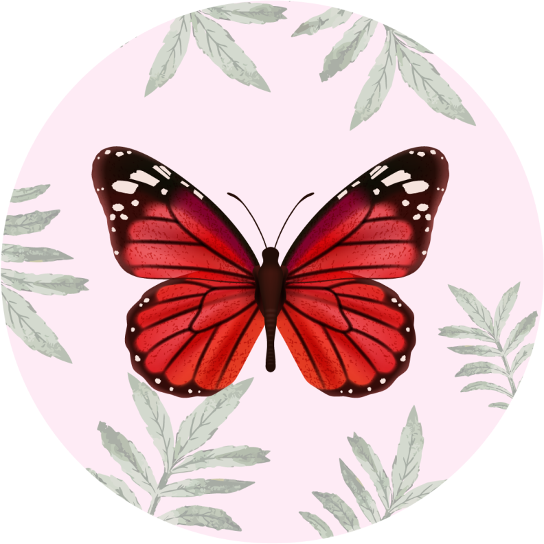 Tapis vinyle fleurs et plantes design papillon - TenStickers
