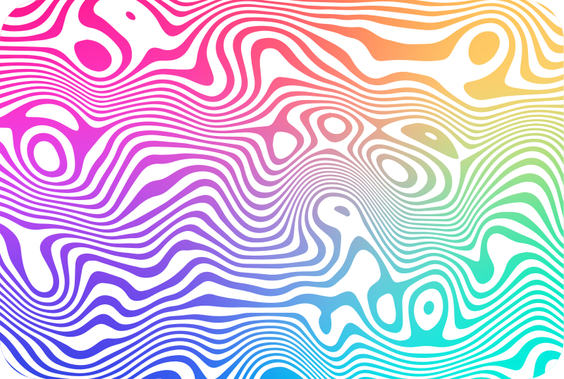 Tapis vinyle rayures éléments de vagues animés - TenStickers