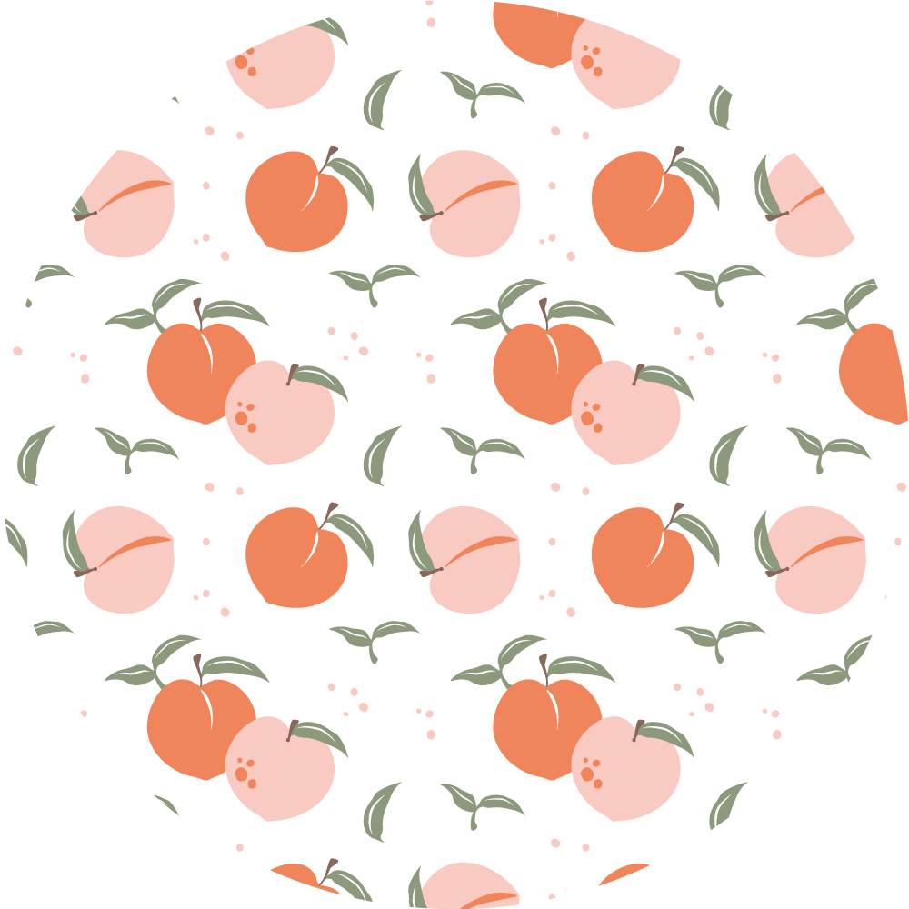 Tapis vinyle cuisine motif de verger de pêchers - TenStickers