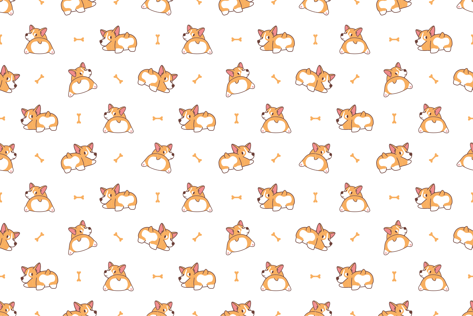 Tapis vinyle pour enfants personnages corgi mignons - TenStickers