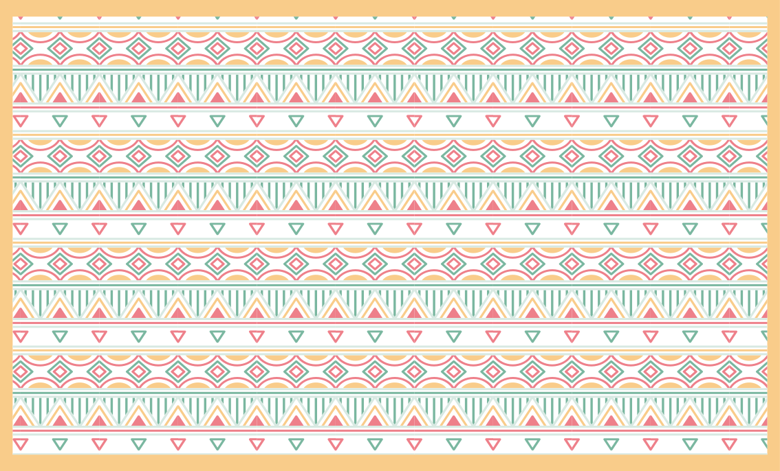 Tapis vinyle éthnique rayures à motifs colorés - TenStickers